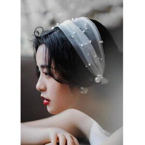 Vintage Faux Pearl Bridal Hair Band Accessory